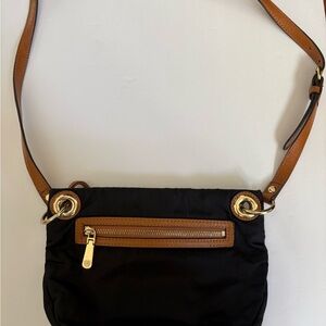 Vince Camuto Black and Brown Crossbody Bag
